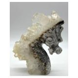 Carved Horse Head Crystal Specimen