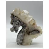 Carved Horse Head Crystal Specimen