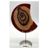 Polished Agate Slice on Stand