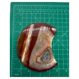 Polished Banded Agate Slice on Stand