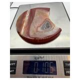Polished Banded Agate Slice on Stand