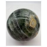 Natural Ocean Jasper Sphere With Cat Stand