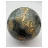 Natural Ocean Jasper Sphere With Cat Stand