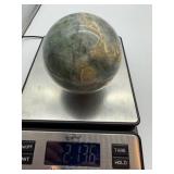 Natural Ocean Jasper Sphere With Cat Stand