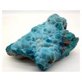 Natural Blue Botryoidal Mineral Specimen on Matrix
