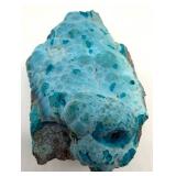 Natural Blue Botryoidal Mineral Specimen on Matrix