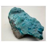 Natural Blue Botryoidal Mineral Specimen on Matrix
