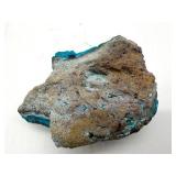 Natural Blue Botryoidal Mineral Specimen on Matrix