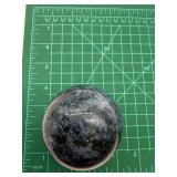 Natural Moss Agate Sphere on Driftwood Stand