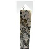 Druzy Moss Agate Crystal Point 1 Lb 3.7 Oz