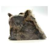 Stone Owl Figurine With Quartz Crystal Accent