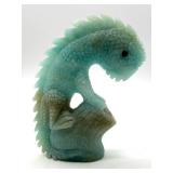 Carved Quartz Crystal Lizard Sculpture