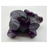Natural Carved Amethyst Stone Elephant