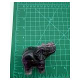 Natural Carved Amethyst Stone Elephant