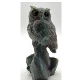 Stone Carved Owl Figurine