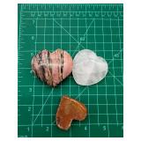 Polished Heart Stone Set (Lot of 3)