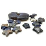 Polished Stone Moon & Star Carvings
