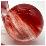 Red Quartz Crystal Points & Sphere Set (Lot of 4)