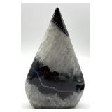 Orca Agate Teardrop Stones (Lot of 2)