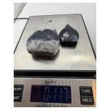 Orca Agate Teardrop Stones (Lot of 2)