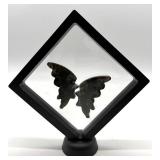 Carved Stone Butterfly Wings in Display Frame #2