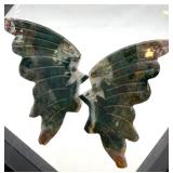 Carved Stone Butterfly Wings in Display Frame #2