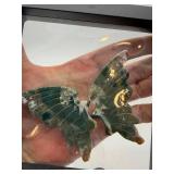 Carved Stone Butterfly Wings in Display Frame #2