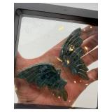 Carved Stone Butterfly Wings in Display Frame #3