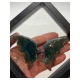 Carved Stone Butterfly Wings in Display Frame #3