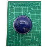 Blue Smelted Quartz Crystal Sphere With Stand