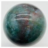 Polished Ocean Jasper Stone Sphere With Stand