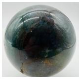 Polished Ocean Jasper Stone Sphere With Stand