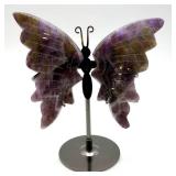 Amethyst Butterfly Sculpture on Stand