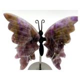 Amethyst Butterfly Sculpture on Stand