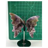 Amethyst Butterfly Sculpture on Stand