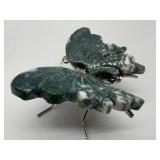 Moss Agate Figural Butterfly