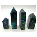 Natural Blue Azurite Malachite Points (Lot of 4)
