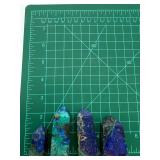 Natural Blue Azurite Malachite Points (Lot of 4)