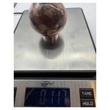 Polished Mexican Crazy Lace Stone Sphere on Driftwood Stand