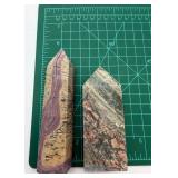 Desert Jasper & Ocean Jasper Obelisks (Lot of 2)