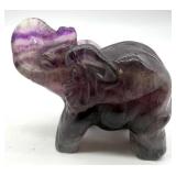 Amethyst Elephant Carving Figurine