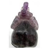 Amethyst Elephant Carving Figurine
