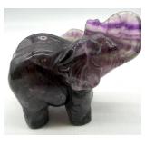 Amethyst Elephant Carving Figurine
