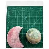 Phoenix Pine Sphere & Pink Amethyst Moon Stone Mixed Lot