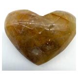 Polished Maligano Jasper and Hematoid Quartz Stone Heart Carvings (Lot of 2)