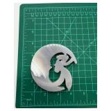 Carved Stone Wall Plaque / Medallion - Fairy and Moon