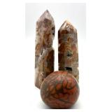 Polished Stone Obelisks & Jasper Mixed Lot