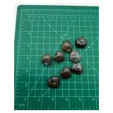 Polished Labradorite Heart Stones (Lot of 8)