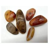 Polished Banded Agate Stones (Lot of 6)