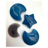 Decorative Stone Moon and Star Pieces (Lot of 4)